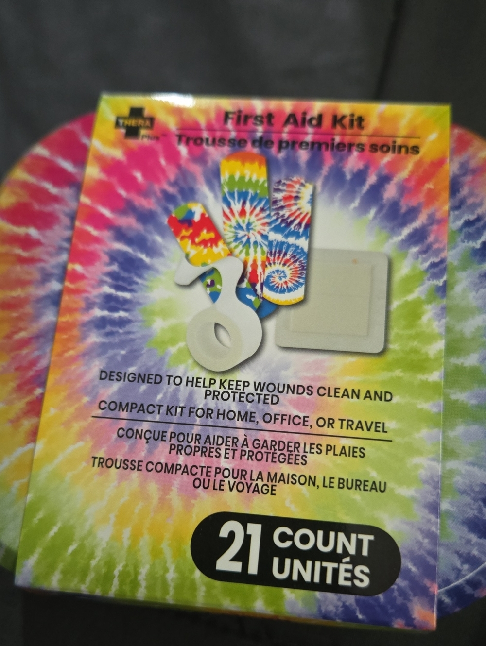 First Aid Kit Tie-Dye Design - 21 Count